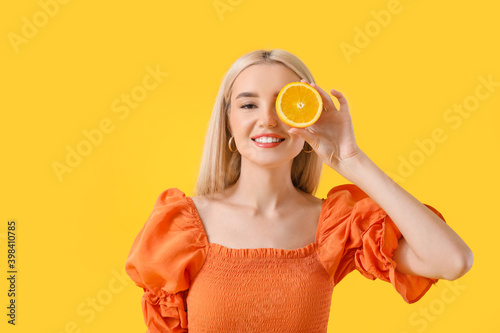 Beautiful young woman with ...