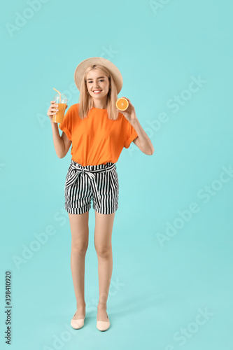 Beautiful young woman with ...