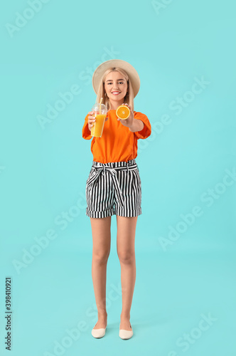 Beautiful young woman with ...