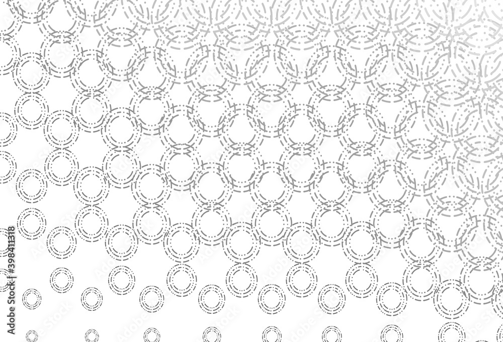 Light silver, gray vector texture with disks.
