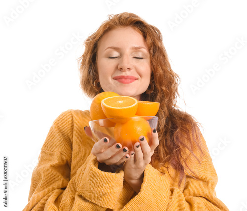 Beautiful young woman with ...