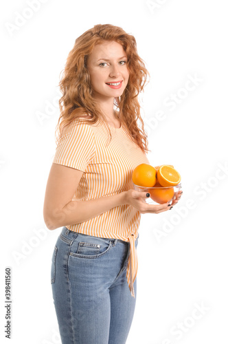 Beautiful young woman with ...