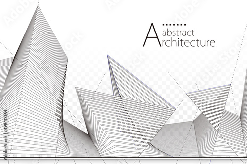 architecture building construction perspective design, abstract modern urban landscape background.