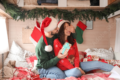 Young man greeting his girl...