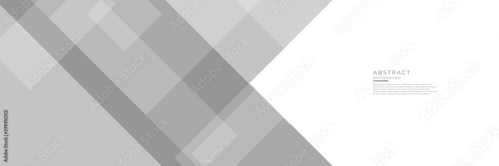 Obraz premium Grey white abstract background geometry shine and square layer element vector for presentation design. Suit for business, corporate, institution, party, festive, seminar, and talks.