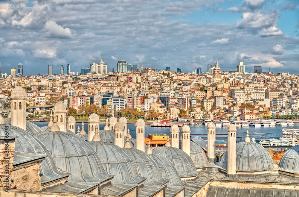 Istanbul, Golden Horn, HDR Image