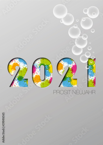 2021 grau Spritzer Blasen