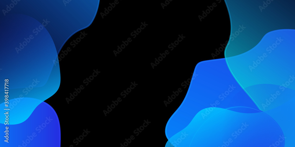 Blue black wave liquid abstract background