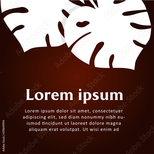 
Modern square template with floral and abstract elements. Suitable for Social Media posts, banner design, mobile apps. Vector modern background