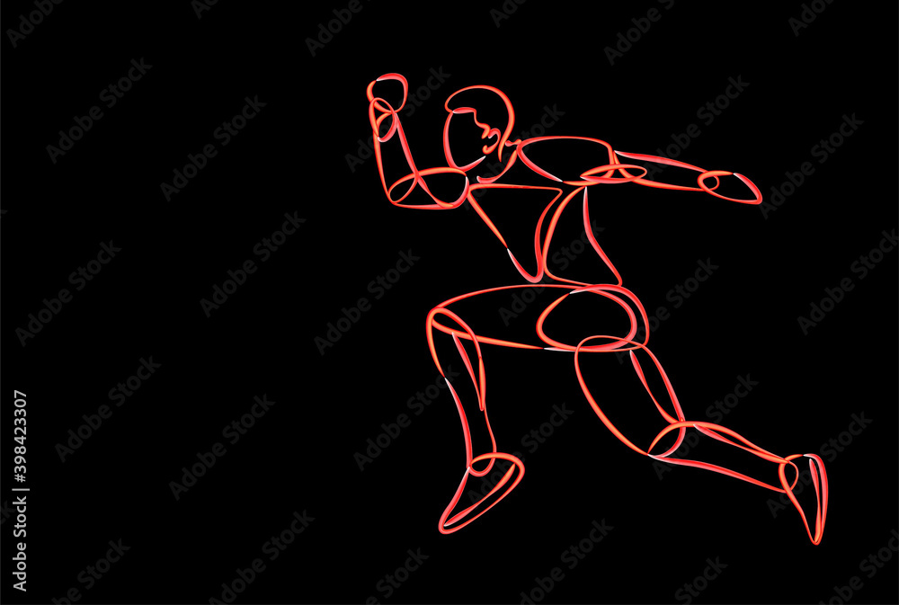 Sport and activity man runner jogger running isolated, Vector Illustration.