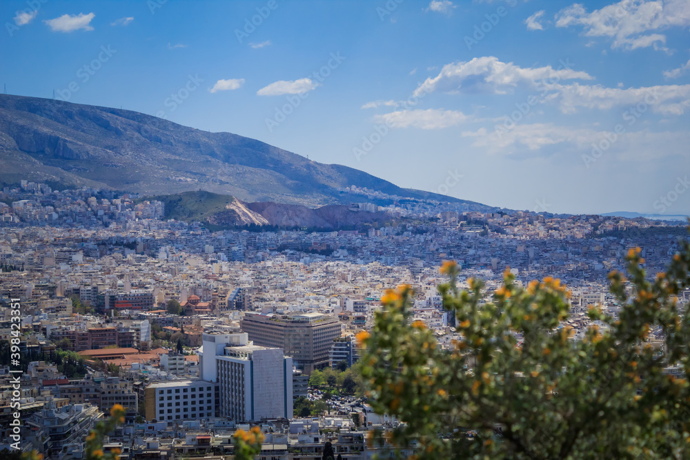 View of Athens city in Greece