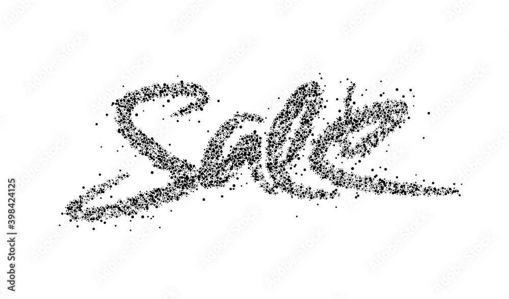 Particle Sale Text Made Modern Trendy Design Template. Vector design Particle Sale Text Made Modern Trendy Design Template. Vector design