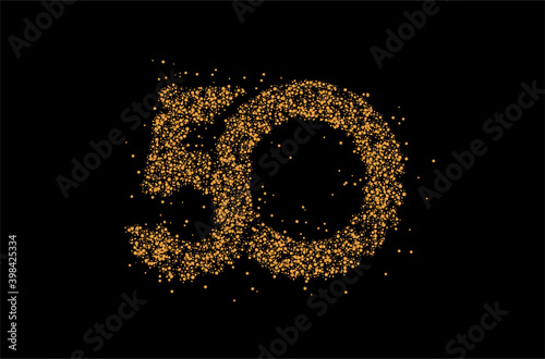Particle 50 point text vector Vector Design.