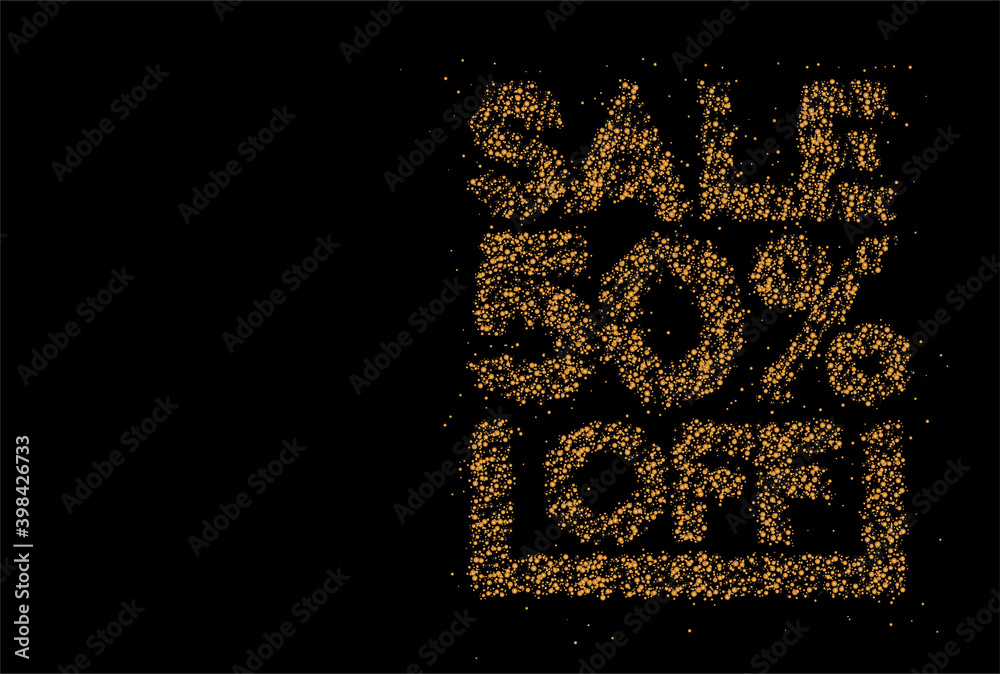 50% OFF Sale Discount Particle Design Banner. Discount offer price tag. Vector Modern Sticker Illustration. 50% OFF Sale Discount Particle Design Banner. Discount offer price tag. Vector Modern Sticker Illustration.
