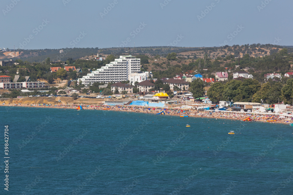Uchkuevka beach on the north side of the city of Sevastopol, Crimea