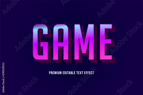 Game - Purple Editable Premium Text Effect