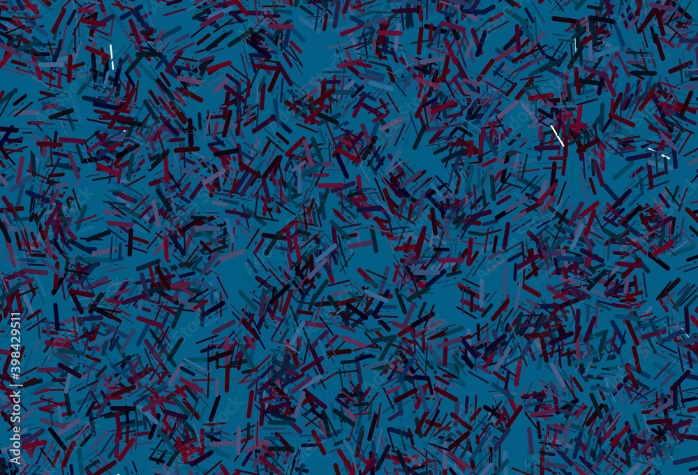 Dark green vector template with repeated sticks. Dark green vector template with repeated sticks.