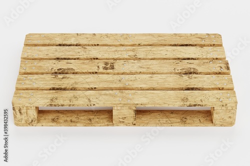 Realistic 3D Render of Pallet photo