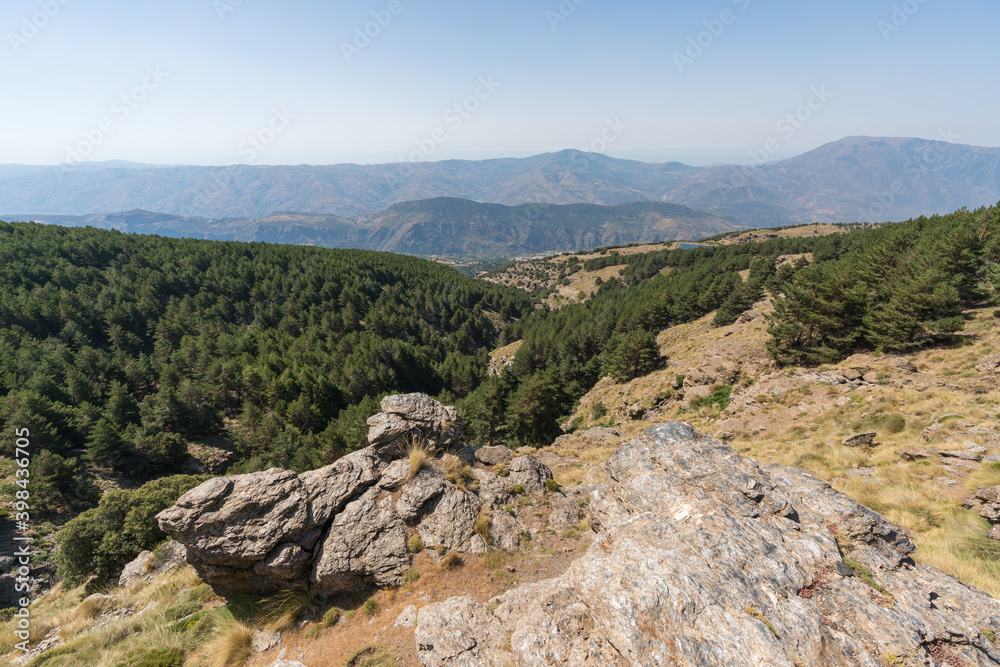 Mountainous area in Sierra Nevada in southern Spain