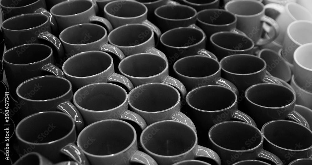 Set of cups in trendy color. Set of cups in trendy color.