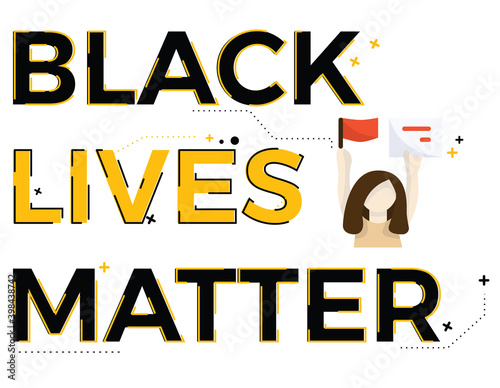 Illustration of black lives matter topic.