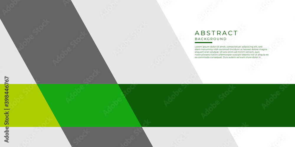 Modern tech green and grey background. Template corporate presentation design concept on white contrast background. Vector graphic design illustration 