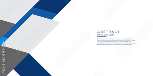 Modern abstract geometric blue and white background with triangle shapes decoration. Futuristic tech vector for presentation design, banner, corporate profile and more