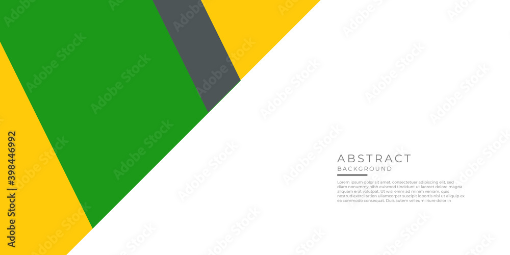 Fototapeta premium Abstract background green yellow black white for presentation design, banner, modern corporate concept.