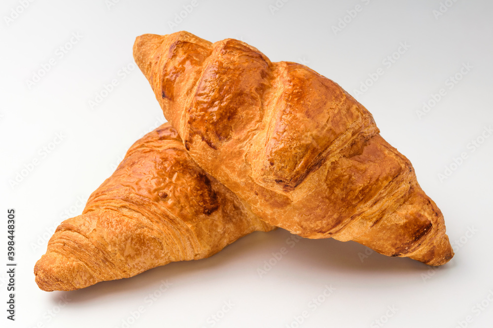 Croissant bread on white background Croissant bread on white background