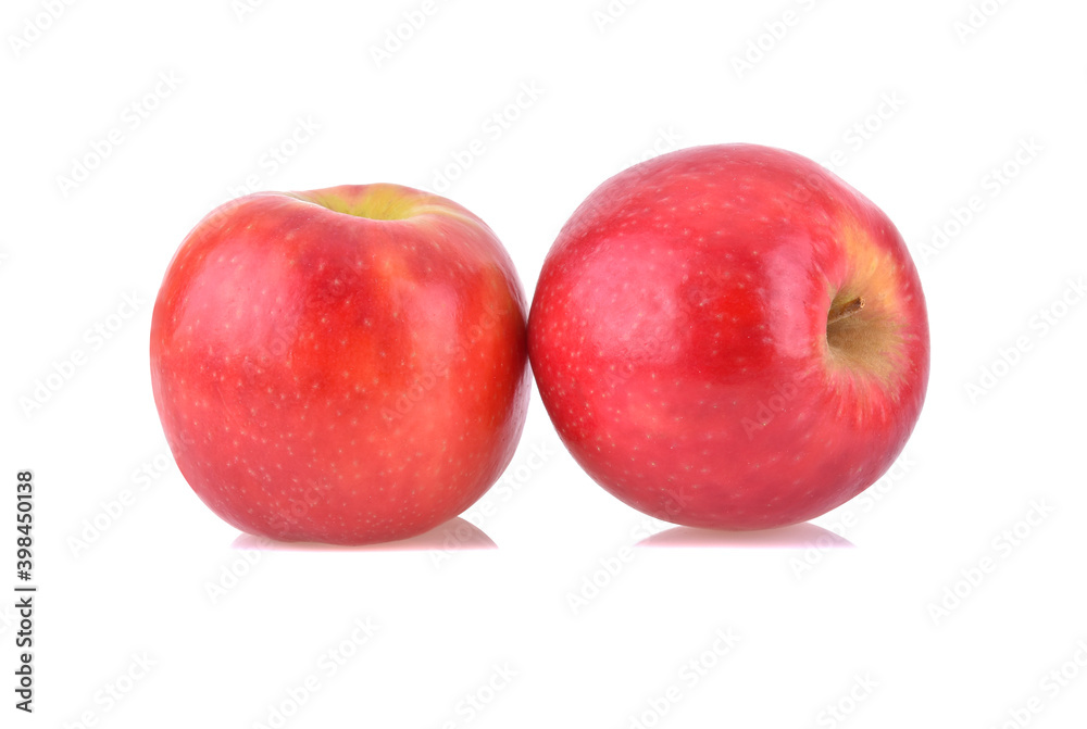 pink lady apple isolated on white background