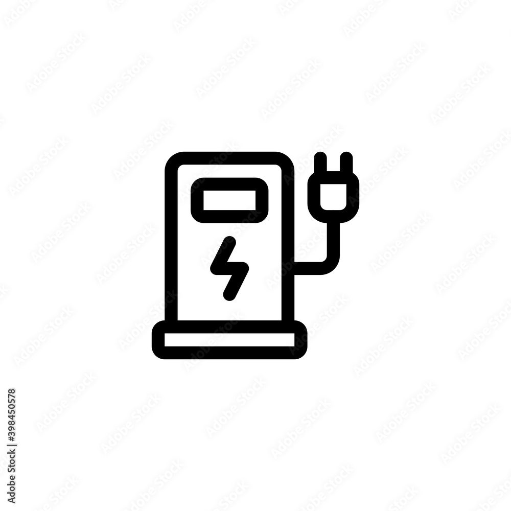 Power Station, Gas Station Outline Icon, Logo, Vector Power Station, Gas Station Outline Icon, Logo, Vector