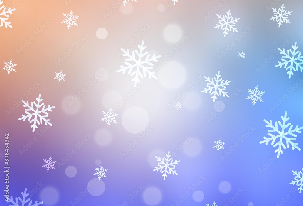 Light Blue, Yellow vector background in Xmas style. Light Blue, Yellow vector background in Xmas style.