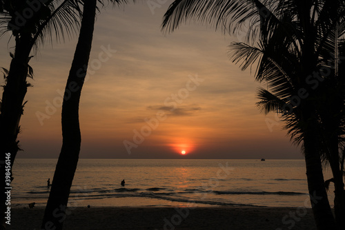 sunset with clouds background  summer time  beautiful sky 