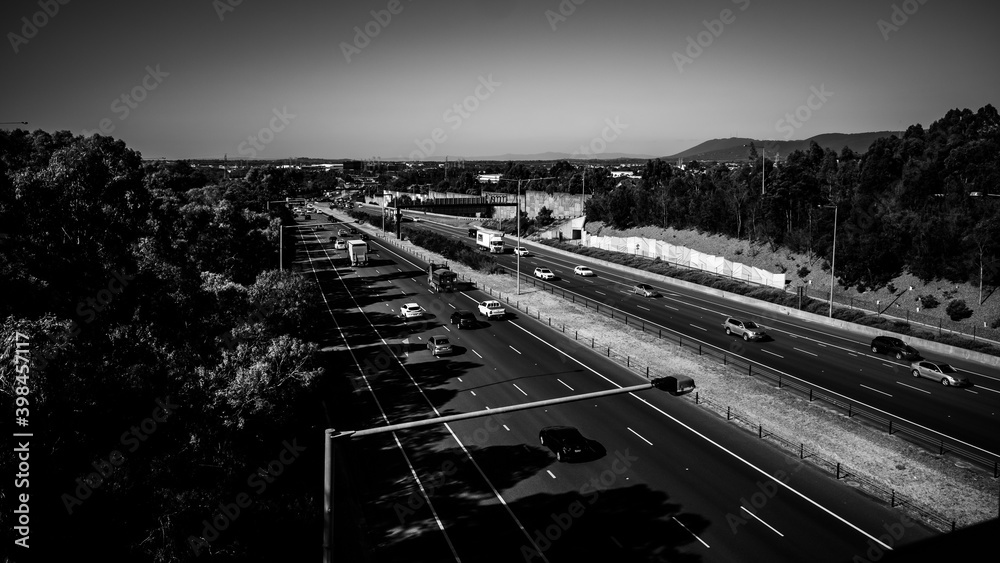 Fototapeta premium Cars on a highway