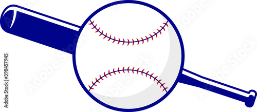 Baseball items. Sport equipment. Baseball bat. Baseball ball.