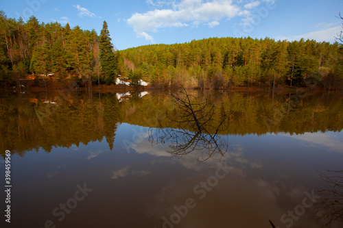 Bozcaarmut lake in Bilecik Turkey in the sunny early morning photo