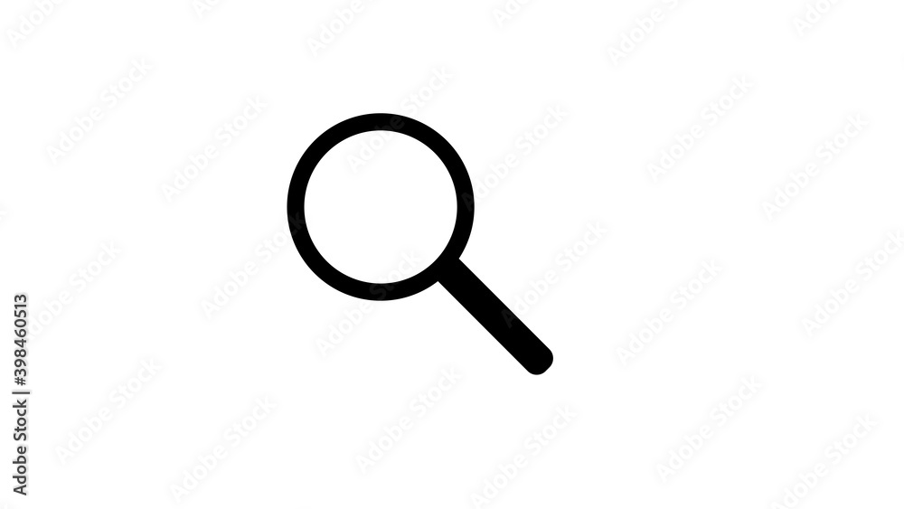 Magnifying glass or search icon on isolated background Magnifying glass or search icon on isolated background