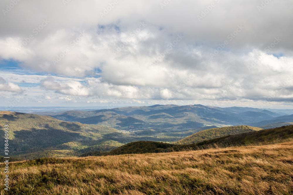 Autumn in the mountains. Bieszczady. Wielka Rawka Mountain Range Autumn in the mountains. Bieszczady. Wielka Rawka Mountain Range