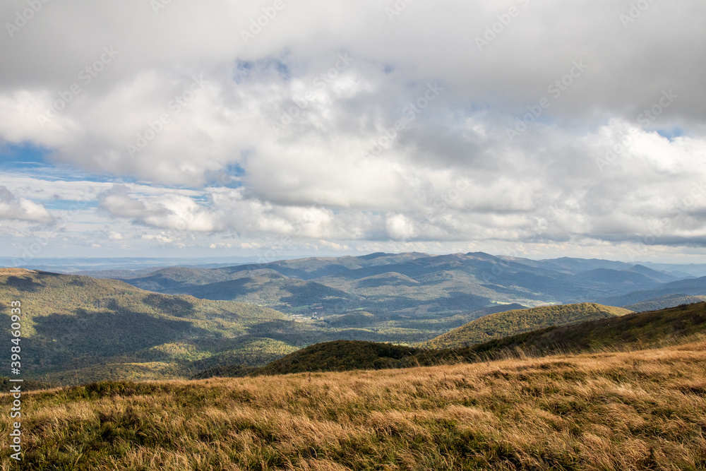 Autumn in the mountains. Bieszczady.  Wielka Rawka  Mountain Range