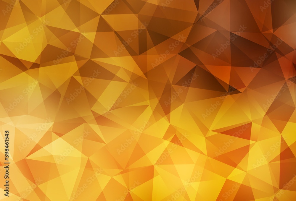 Light Orange vector low poly background. Light Orange vector low poly background.