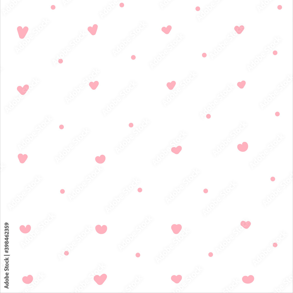 cute pattern seamless background with beautiful pink hearts