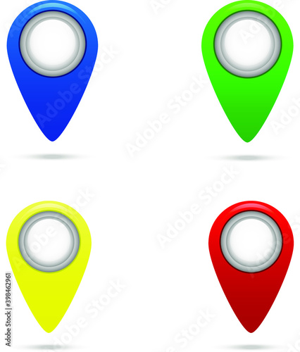 Free Download set of map pointers illustration - GFXLoad