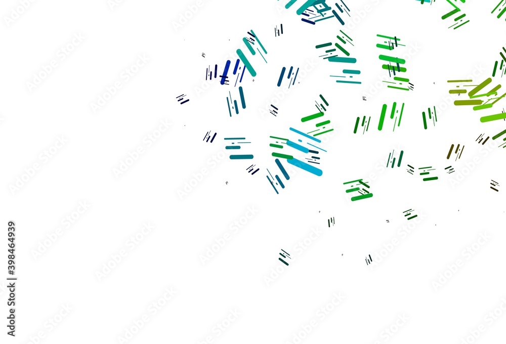 Fototapeta premium Light Multicolor, Rainbow vector backdrop with long lines.