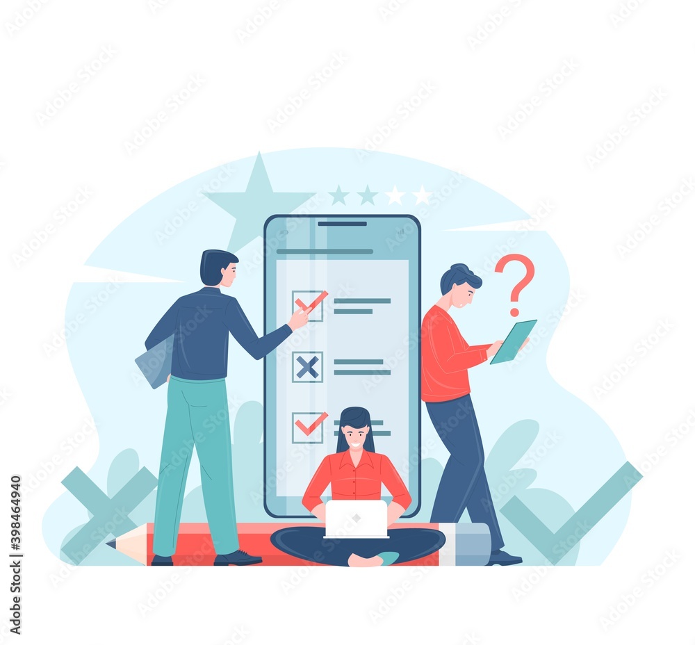 Online voting or survey concept Online voting or survey concept