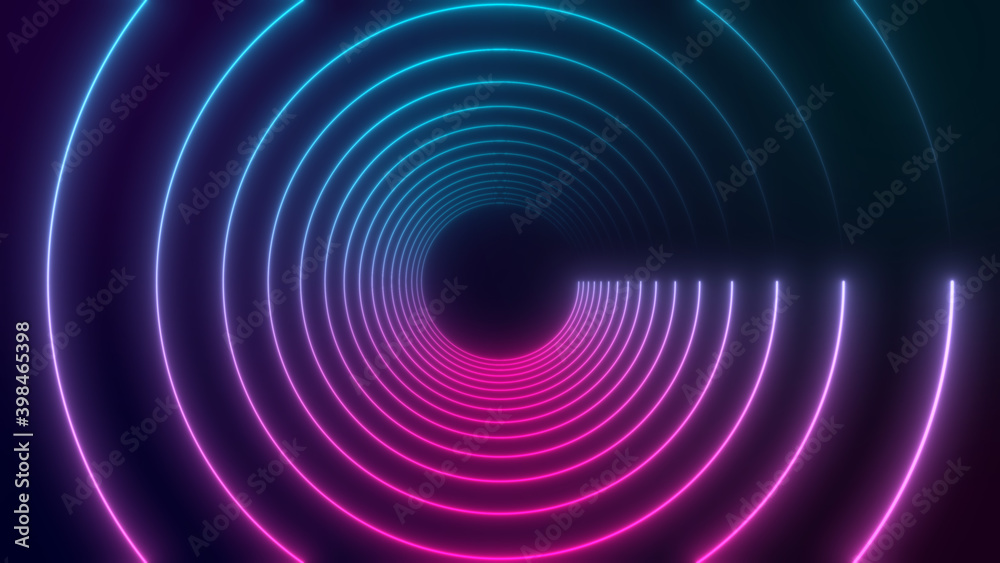 3D Rendered Modern Abstract glowing Neon Lines in circle 8K 3D Rendered Modern Abstract glowing Neon Lines in circle 8K
