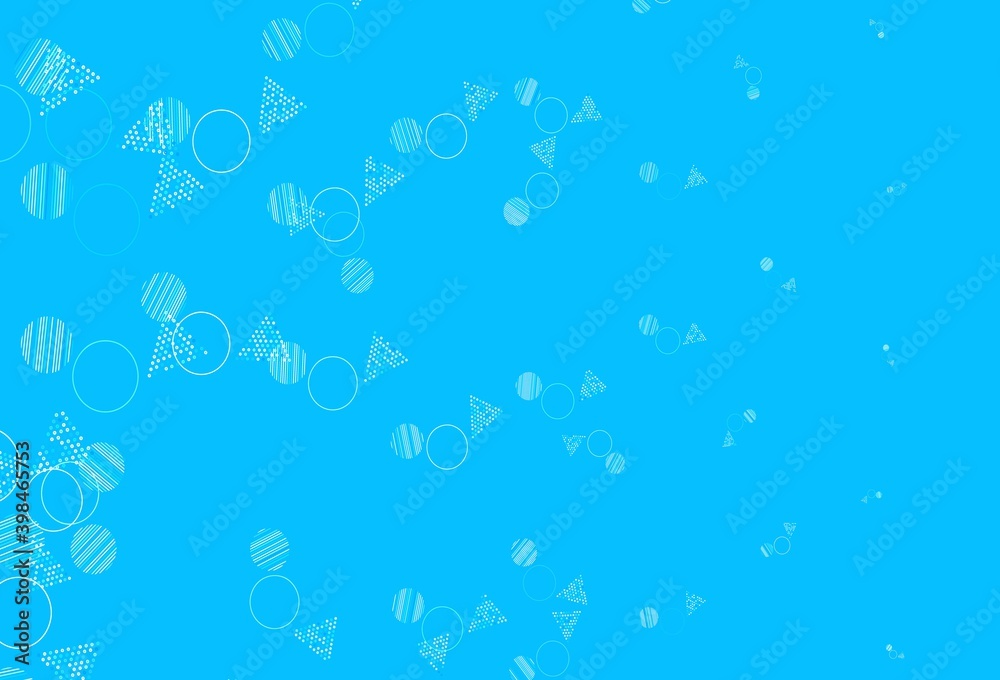 Light BLUE vector backdrop with lines, circles.