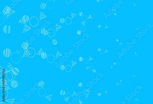 Light BLUE vector backdrop with lines, circles.