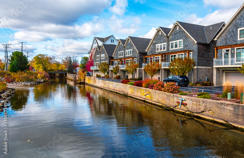 Port Washington Town view in Wisconsin of USA photo