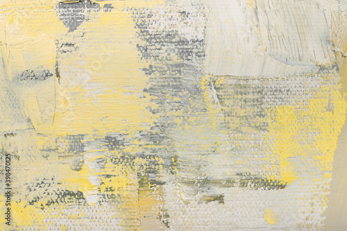 The texture of the canvas, coated with oil paints. Trendy colors, copy space. The concept of a creative atmosphere, artistic events, education, etc.