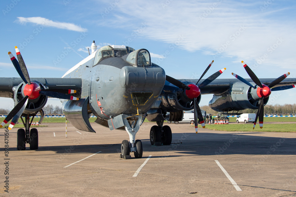 Avro Shackleton. Front fuselage detail of a Cold War era maritime patrol aircraft. Avro Shackleton. Front fuselage detail of a Cold War era maritime patrol aircraft.